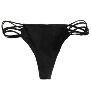 FULL TILT Black Twist Side Thong, size S